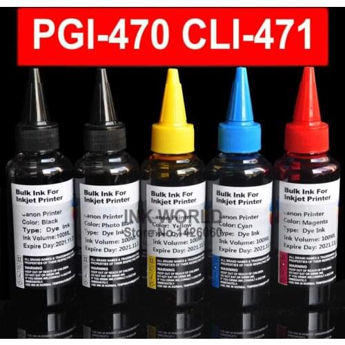 500ML For Canon TS5040 MG5740 MG6840 TS6040 Pixma Printer Cartridge Refill Ink KIts for PGI470 CLI471