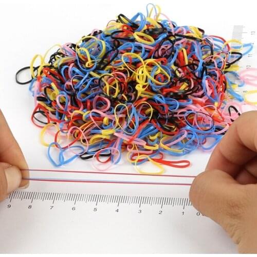 Smaller size 1000pcs/bag Child Baby TPU Hair Holders Rubber Bands Elastics Girls Tie Gum Hair Accessories Fashion Jewelry