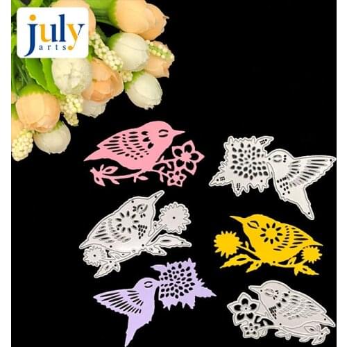 Julyarts Bird Metal Cutting Dies For DIY Scrapbooking Album Embossing Paper Cards Decorative Crafts Template Cutting Dies Flower