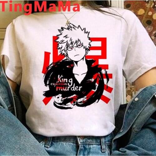 My Hero Academia Boku No Hero Academia Midoriya Izuku Deku top tees men kawaii japanese harajuku kawaii plus size harajuku