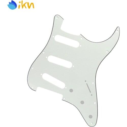 New 3Ply Ivory Electric Guitar Pickguard Scratch Plate Strat SSS 11 Holes Standard for FD