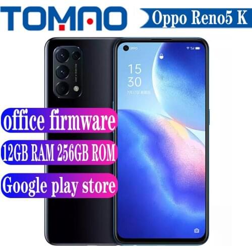Original Official New oppo Reno5 K 5G SmartPhone 90Hz Octa core Snapdragon 750G 4300mAh 65W Battery 6.43" 64MP Camera Android11
