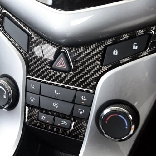 Carbon Fiber Protector Car Interior Central Control Button Creative Car-styling For Chevrolet Cruze 2009-2015