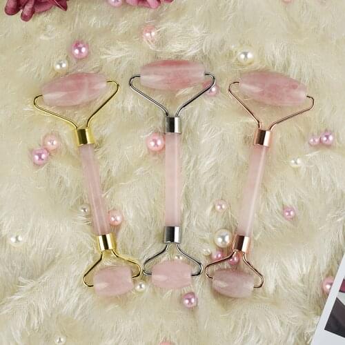 1pc Rose Quartz Facial Roller Natural Jade Body Massager Anti Wrinkle Cellulite Face Slimming Lift Skin Care Relaxtion Tool