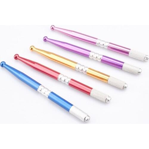 10pcs Tattoo Permanent Makeup Eyebrow Pen Dual-head Manual Tattoo Pen Microblading Embroidered Pen Eyebrow Tattoo Tools