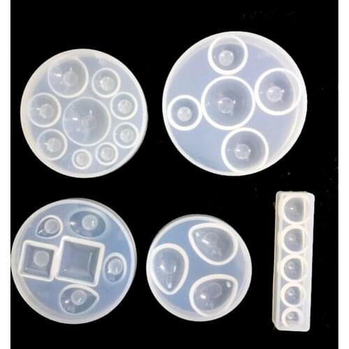 Silicone Mold half ball Oblate Cabochon pendant crystal UV Resin Silicone Mould handmade tool epoxy resin molds jewelry making