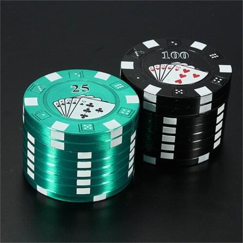3 Layers Poker Chip Style Herb Herbal Tobacco Grinder Grinders Smoking Pipe Accessories gadget Red/Green/Black