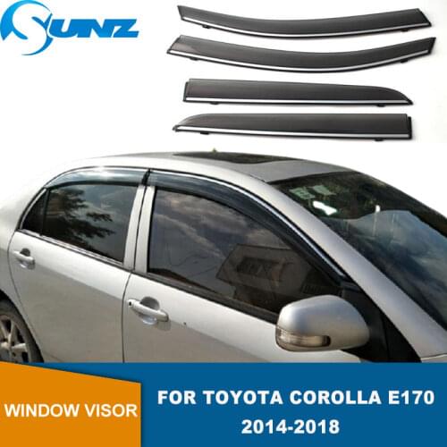 For Toyota Corolla Altis E170 2014 2015 2016 2017 2018 Window Visors Side Sun Rain Guard Vent Deflectors SUNZ