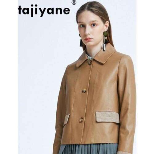 Jacket Leather Genuine Women Real Sheepshin Leather Coat 2021 Autumn New Fashion Real Leather Jacket 9C50309100 WPY754