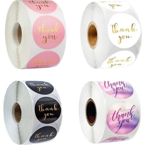 500pcs Wedding Decoration Thank You Stickers Holiday Birthday Party Christmas Decoration Stickers Gift Box Gift Bag Decoration