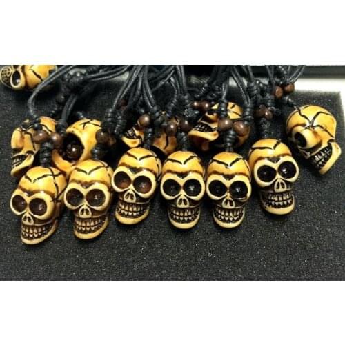 FREE SHIPPING 9 Pcs Yqtdmy Style Imitation Hot Chic Accessories skull necklace