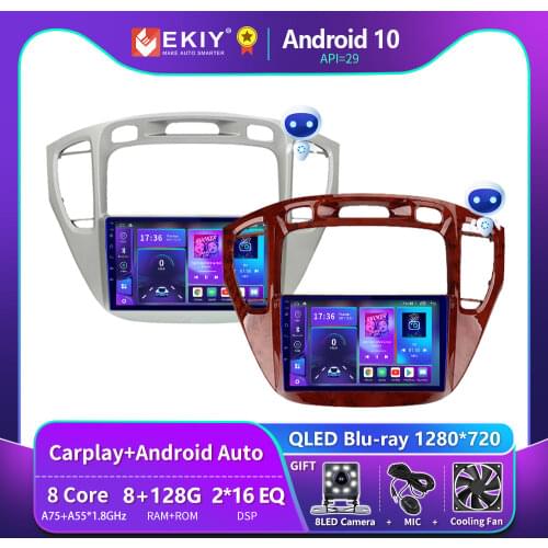 EKIY Blu-ray IPS DSP 2 din Android 10 For Toyota Highlander 2001-2007 Car Radio Multimedia Video Player GPS Navigation Stereo BT