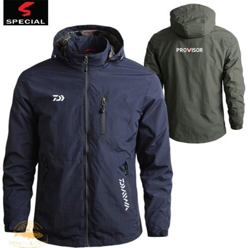 Daiwa Fishing Quick-drying Windbreaker Autumn Mens Outdoor Thin Casual Fishing Waterproof Jacket Mountaineering Hooded Jacket