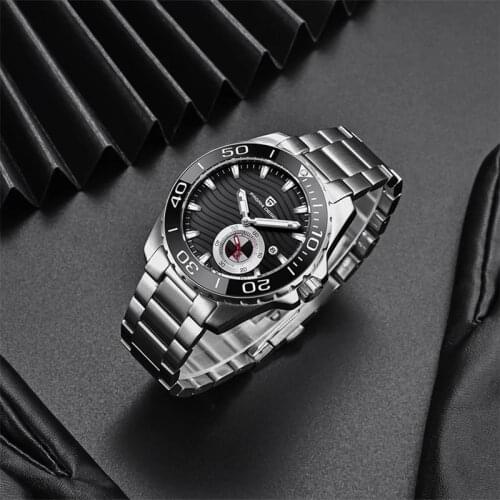 PAGANI DESIGN Mens Watch Top Brand Ceramic Bezel Automatic Watches Stainless Steel Sports Waterproof Mechanical Wristwatch