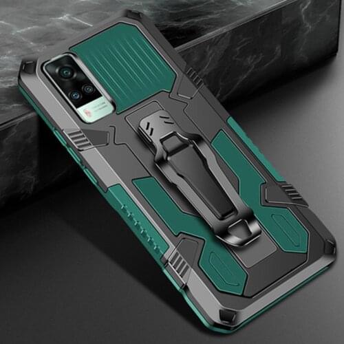 For VIVO Y31 2021 Case V2036 Armor Belt Clip Cover For vivo Y31 Y 31 vivoY31 2021 Y11 Y12 Y15 Y17 2019 Military Rugged funda