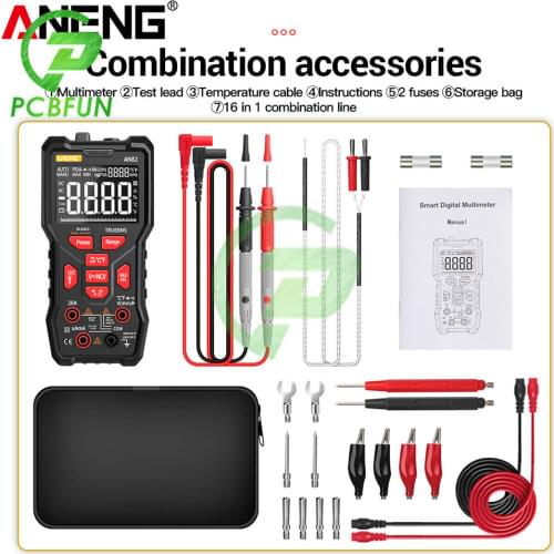 ANENG AN82 PRO Digital Multimeter Professional 9999 DIY Transistor Capacitor NCV Testers True RMS Analog Meter Multimetro
