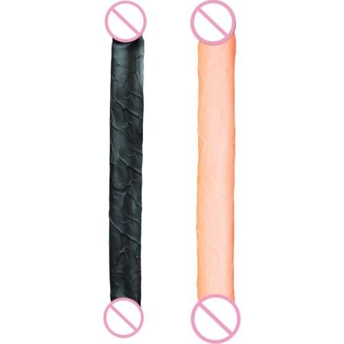 46cm Long Double head Dildo For Lesbian Dildo Penis Anal Plug Flexible Big Penis For Women Masturbator Anal Sex Toys