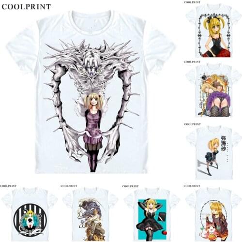 Amane Misa Rem Remu Shinigami T Shirt Death Note Desu Noto Men Casual TShirt Premium T-Shirt Printed Short Sleeve Shirts