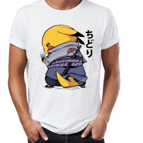 Pokemon Pikachu T-shirt Summer Short Sleeve Cartoon Men Adult Pikachu Printed Loose Short Sleeve Fun Tops T-shirt Clothing Gifts