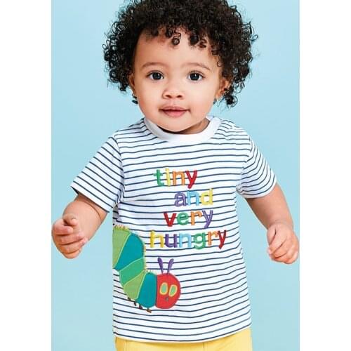 Jumping Meters Princess Girls Tops T shirts Summer Casual Short Sleeve Tees Kids T-Shirt Animal Striped Baby Girl Clothing 2-7Y