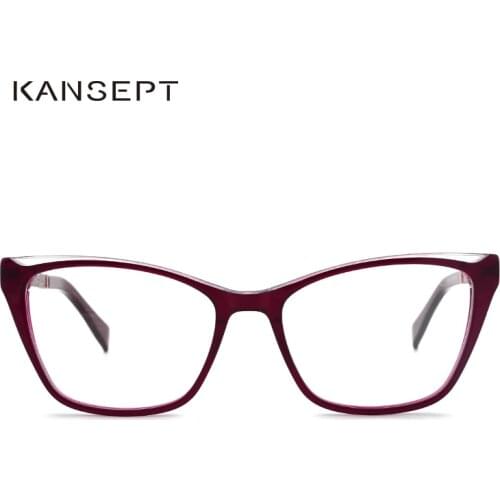 KANSEPT Acetate Women Glasses Frame Optical Myopia Prescription Eyeglasses Frame Popular Brand Design for Women MG6045