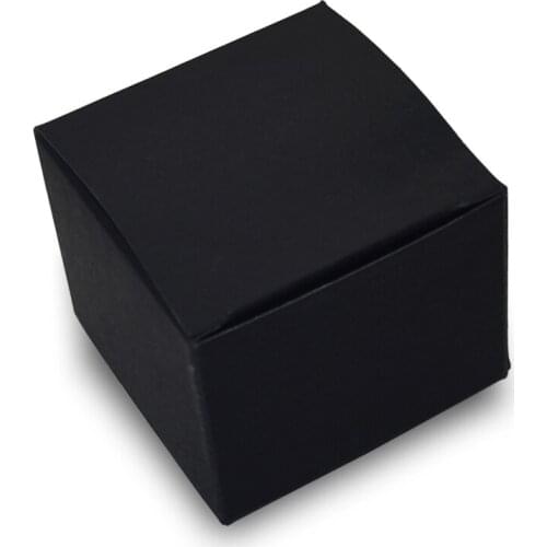 5 Sizes Black Paperboard Kraft Paper DIY Gift Package Box 50pieces Foldable Carton Jewelry Face Cream Packing Storage Boxes