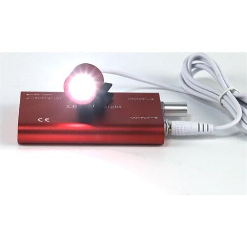 Red Medical Headlamp 3W LED Head Light Dental Surgical Headlight Rechargeable Battery for ENT