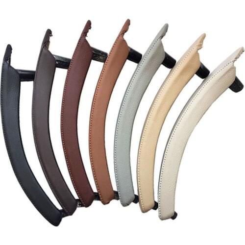 Left Right Interior Passenger Door Pull Handle Leather Outer Cover ForBMW X5 X6 E70 E71 E72 2007-2013