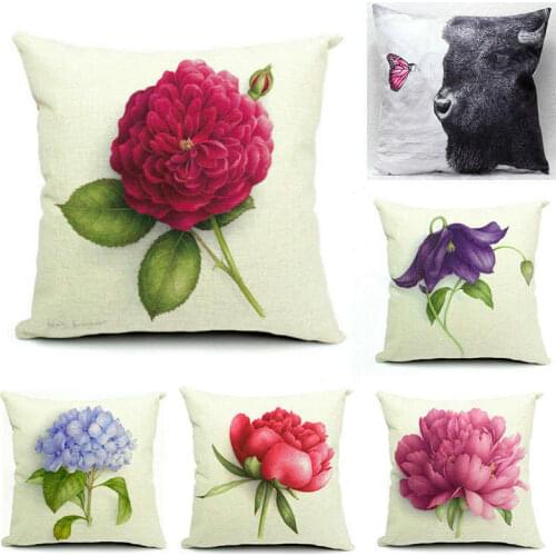 Fashion Home Pillow Case Throw Pillowcase Cotton Linen Printed Pillow Covers Office Home