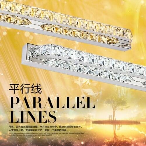 Fashion K9 crystal LED the bathroom stainless steel mirror headlights bedroom bathroom mirror lamp