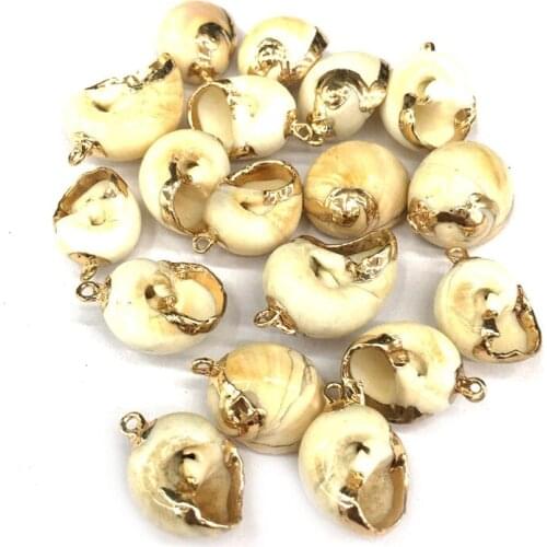 Natural shell fashion Conch Pendants Exquisite Charms for Jewelry Making DIY Bracelet Necklaces earring Accessories Size 17x25mm
