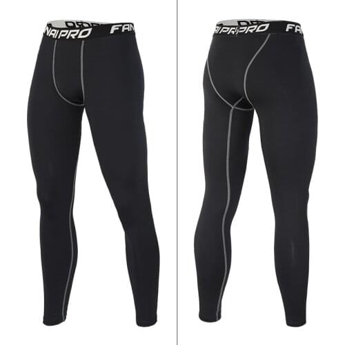 FANNAI Black Sport Mallas Hombre Running Men Jogging Leggings Fitness Gym Clothing Sport Leggings Yoga Trousers