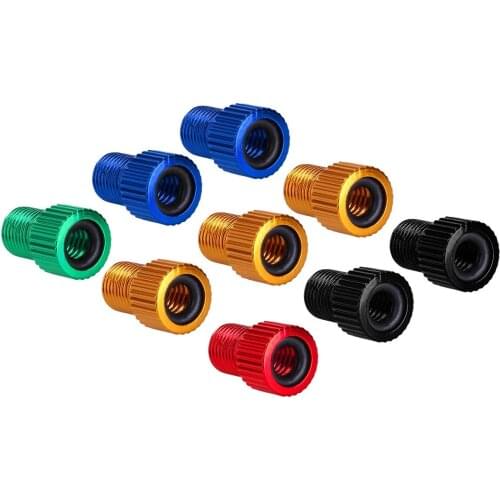 New Bicycle Valve Adapter 10Pcs Aluminum Presta Schrader Converter Car Bicycle Hose Pump Compressor Tools