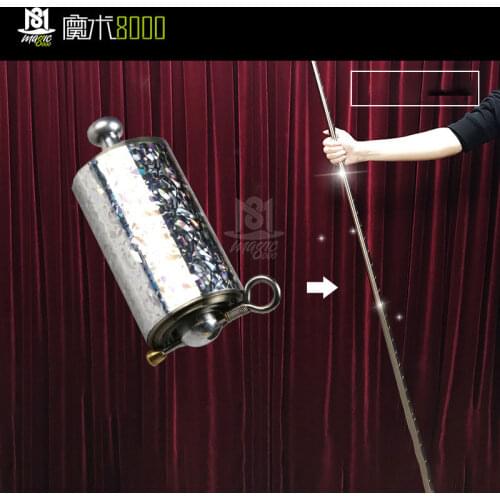 Portable Stainless Steel Telescopic Stick Sliver Metal Magia Props Stage Magic Tricks Magic Wand Pocket Self-defense Weapon