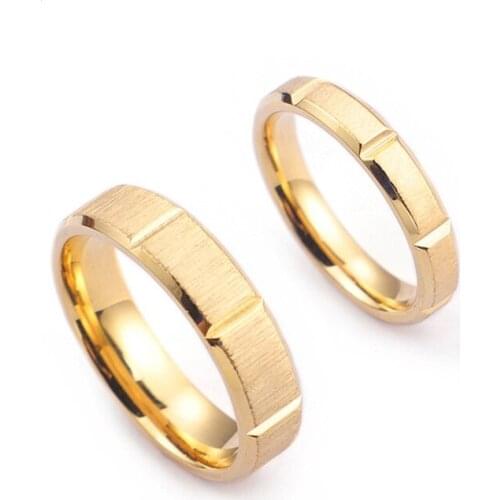 Stainless steel couple ring titanium steel ring Fashion Scrub couple ring