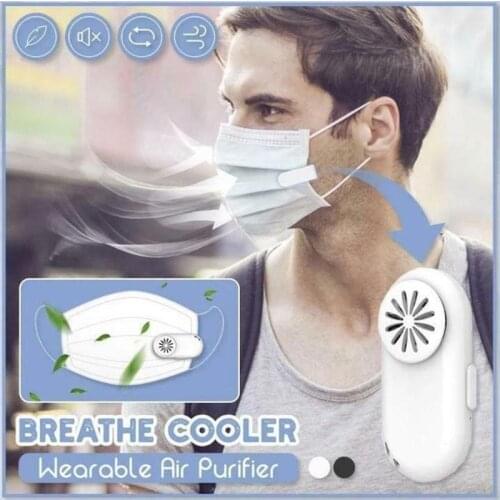 Personal Breathe Cooler Wearable Air Purifier Air Face Fan USB Mini Portable Mask Clip Fan Electric Air Conditioning Cooling Fan