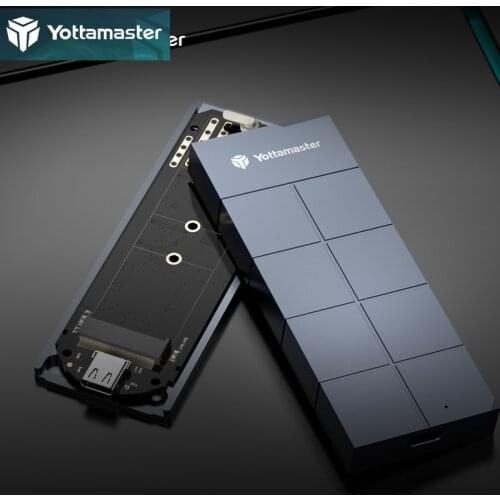 Yottamaster USB3.2 20Gbps M.2 NVMe SSD Enclosure,USB3.2 Gen 2X2 Type C Interface up to 2057.9MB/s M.2 Enclosure - [HC2]