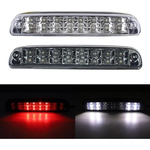 LED 3rd Third Brake Tail Light Rear Stop Lamp Smoked Clear Red Lens For GMC Sierra/Chevy Silverado 2014 2015 2016 2017 2018