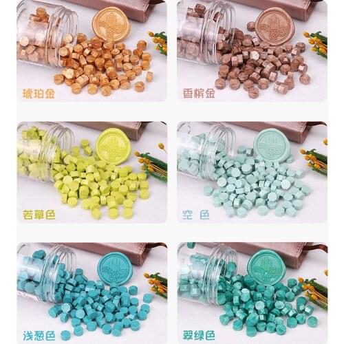 WYSE 160pcs Octagon Sealing Wax Stamping Sealing Beads Wax Seal Vintage Wax Seal Stamp Beads Pen For Envelope Wedding Wax Seal