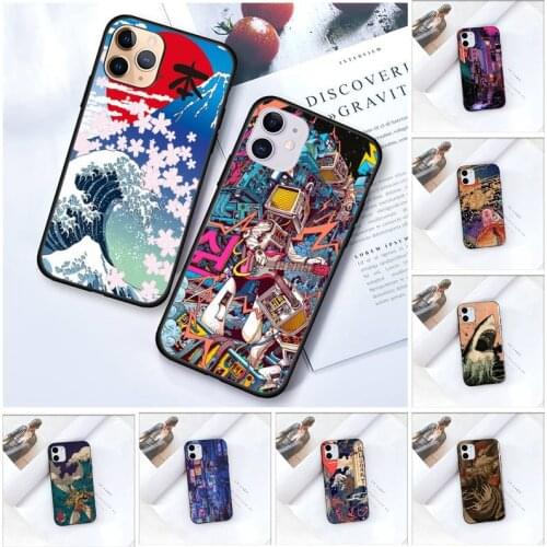 Zororong Japanese cartoon pub Dragon wave anime Phone Case For iPhone 12 Mini 11 Pro XS Max X XR 7 8 Plus