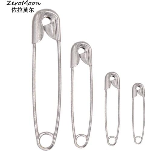 10 Pieces Classic Metal Safety Pin Multi Size Optional 38mm 28mm 22mm Brooch Material Accessories Wholesale