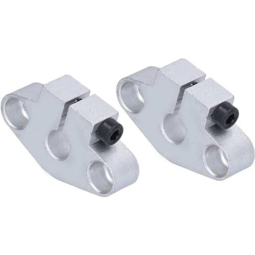 2Pcs Linear Rail Shaft Support Flange Mount Horizontal Bracket Chrome-Plated for CNC SHF8 CNC Hardware
