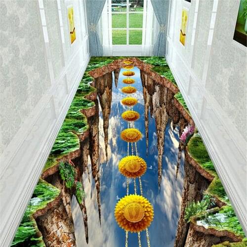 3D Childrens Carpet Adventure Game Corridor Bridge Carpet Non-slip Floor Mat Kitchen Door Mat Living Room Carpet
