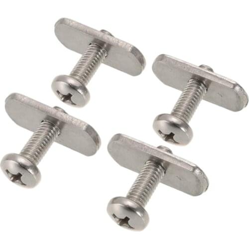 4pcs Stainless Steel Kayak Screws Rail Track Nuts Canoe Outdoor Mini Water-Skiing Tool Boat Accessories Rails Bolts Boat Parts