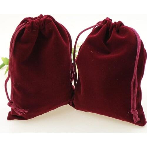 50pcs/lot 13x18cm 5x7 Inch 11 Colors Drawstring Velvet Bags For Birthday Party Wedding Christmas Gift Bag Custom Logo Printed