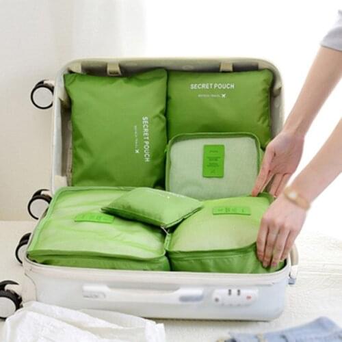 6pcs/set Travel Bags Clothes Luggage Organizer Quilt Blanket Storage Bag Suitcase Pouch Packing Cube Bags