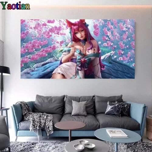 Anime fairy sakura scenery Diamond embroidery 5d Diy Diamond mosaic diamond painting full square/round drill,Handmade gift