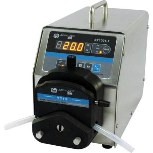 BT100S-1 YT15 Industrial Medical Lab Basic Variable Speed Water Fluid Dosing Pump Dosing Peristaltic Pump 0.006-570ml/min