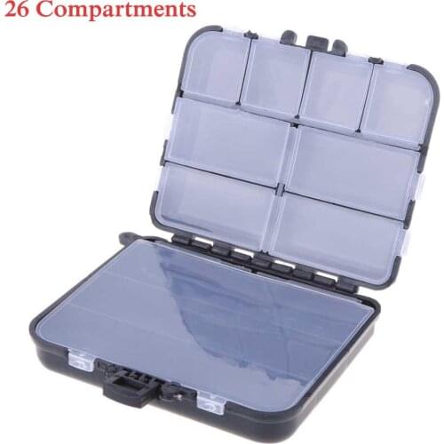 26 Compartments Plastic Fishing Box Bait Case Carp Fish Lures Hooks Storage Case Carp Fishing Equipment Fishing Tackle Boxes