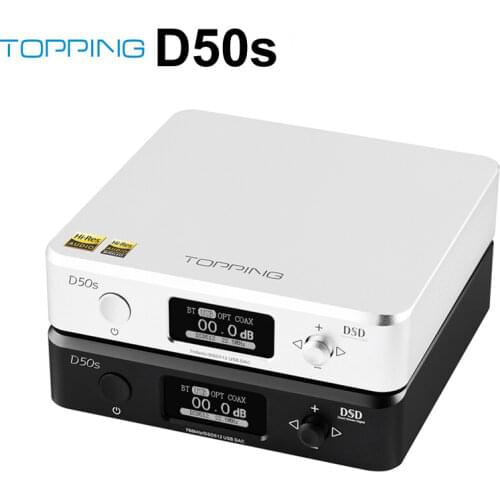 TOPPING D50s ES9038Q2M*2 DAC Bluetooth 5.0 LDAC DSD512 32Bit/768kHz Hi-Res Audio HIFI Decoder Support USB/OPT/COAX/BT input